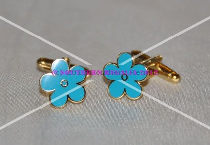 Forget Me Not Cufflinks - Click Image to Close